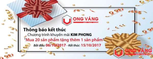 Thông báo kết thúc KM gạch Kim Phong "Mua 20 sản phẩm tặng thêm 1 sản phẩm"