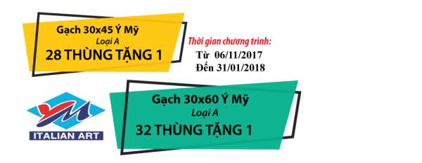 Khuyến mại gạch men Ý Mỹ cuối năm 2017