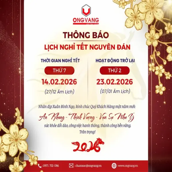Thông Báo Lịch Nghỉ Tết Nguyên Đán 2026