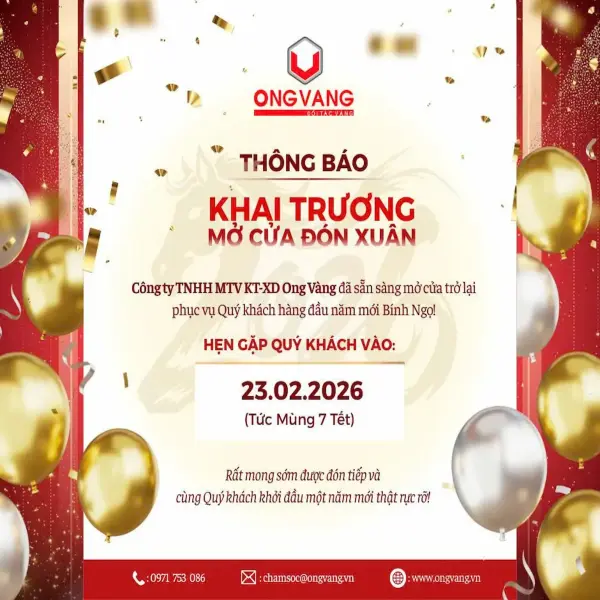 Thông Báo Khai Trương Ong Vàng
