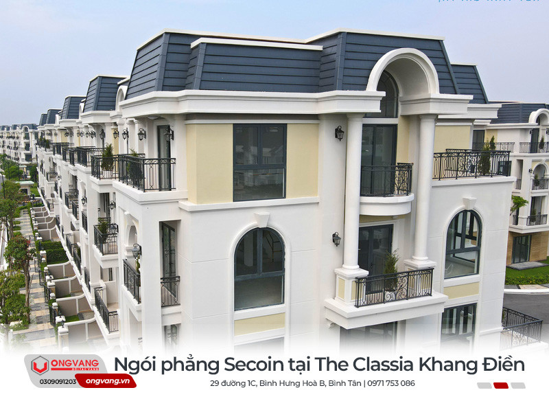 Dự án Classia Khang Điền sử dụng ngói phẳng pháp Secoin