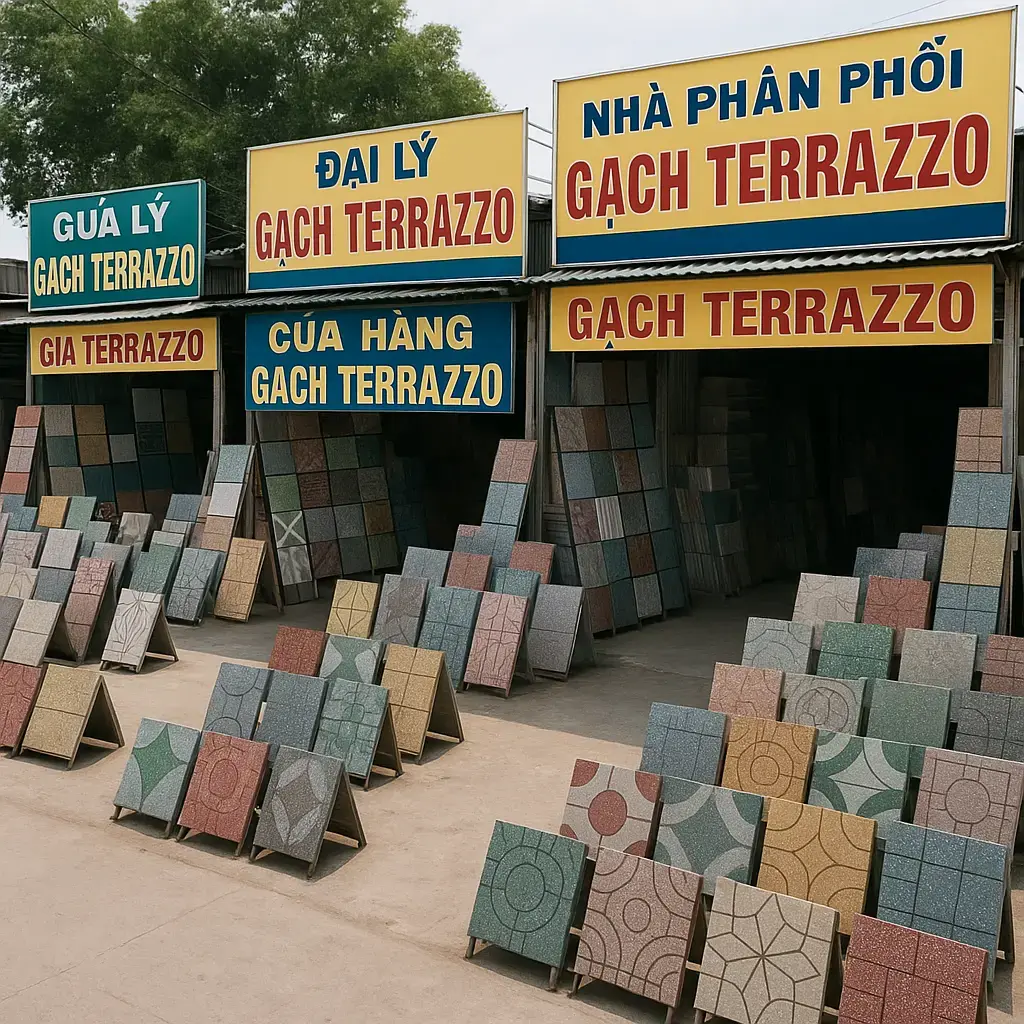 Gạch Terrazzo được bán ở nhiều nơi