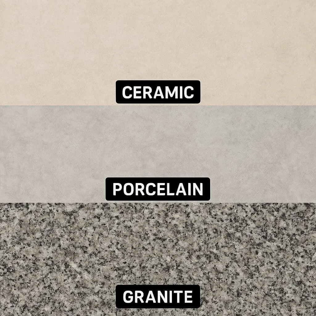 3 dòng gạch ốp lát phổ biến Ceramic, Porcelain và Granite