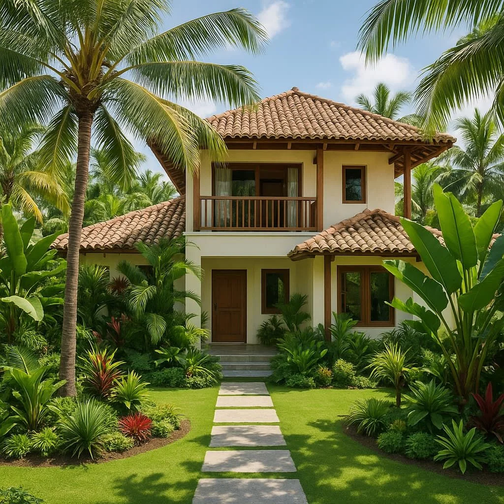 Thiết kế nhà ở kiểu Tropical style