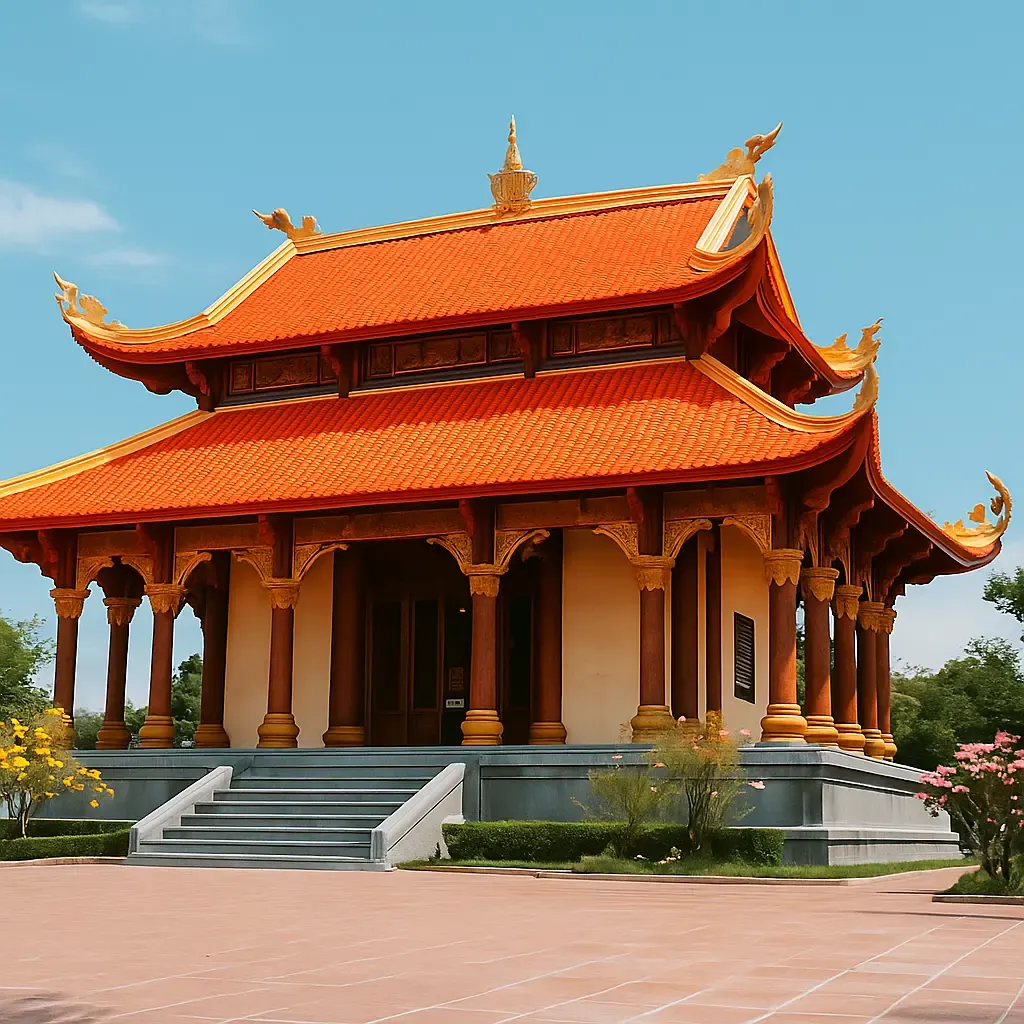 Chùa lợp mái ngói sóng SCG