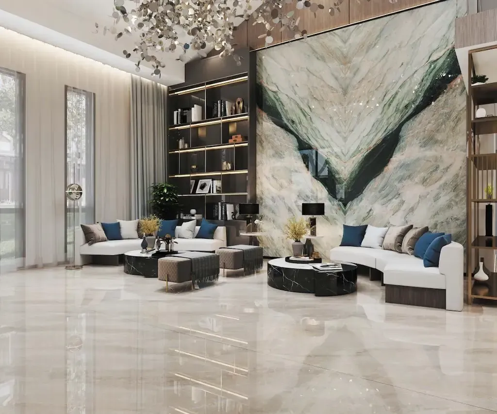 Gạch Khổ lớn ốp phòng khách