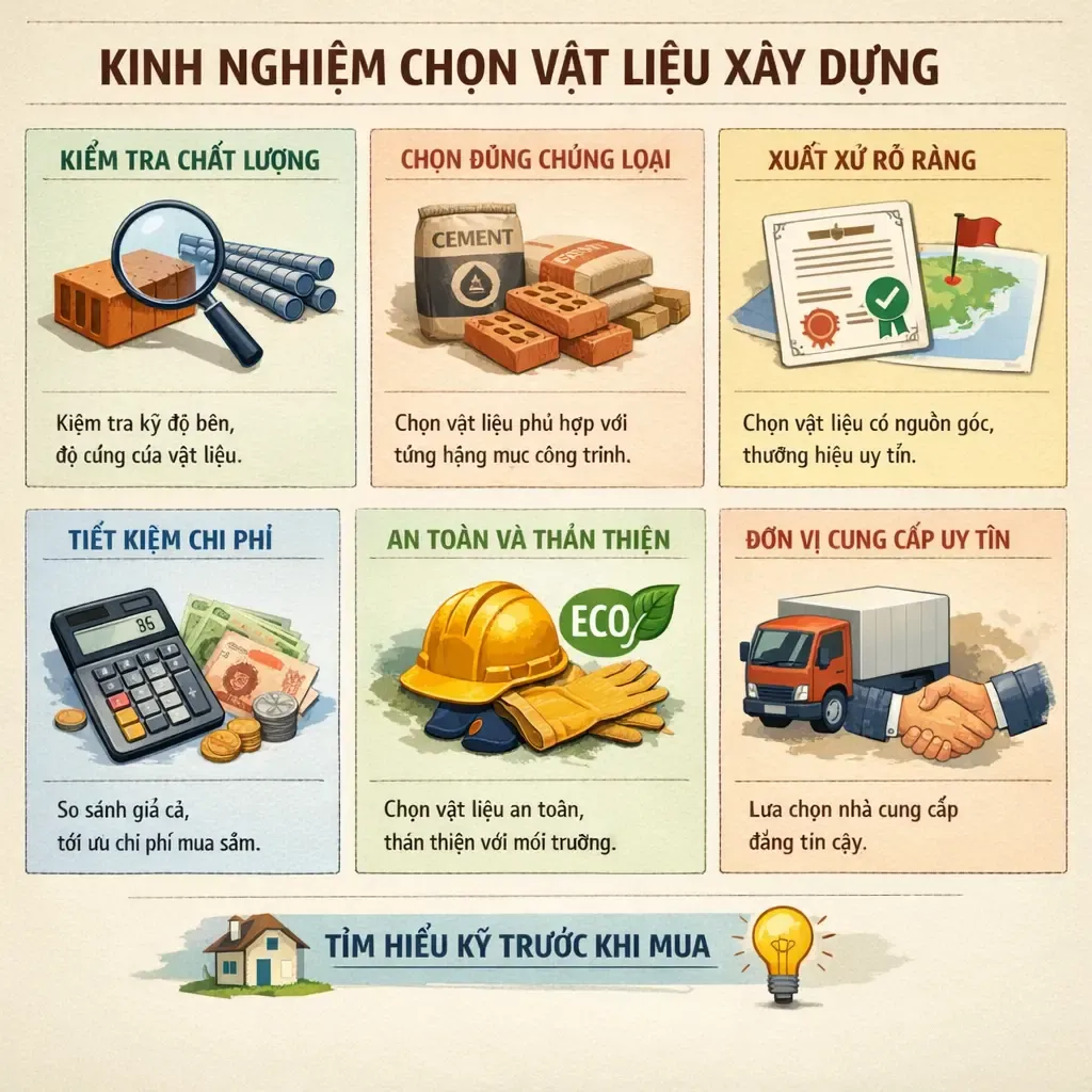 Kinh nghiệm lựa chọn vật liệu xây dựng