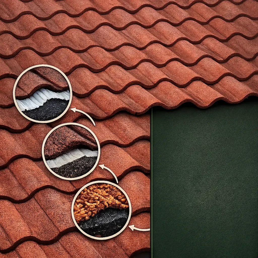 Cấu tạo của ngói thép phủ đá