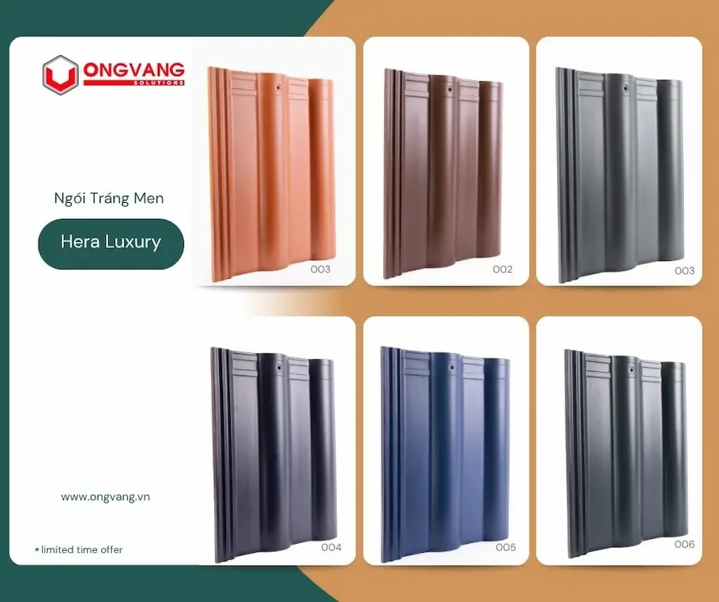 Các tone màu của ngói Hera mờ