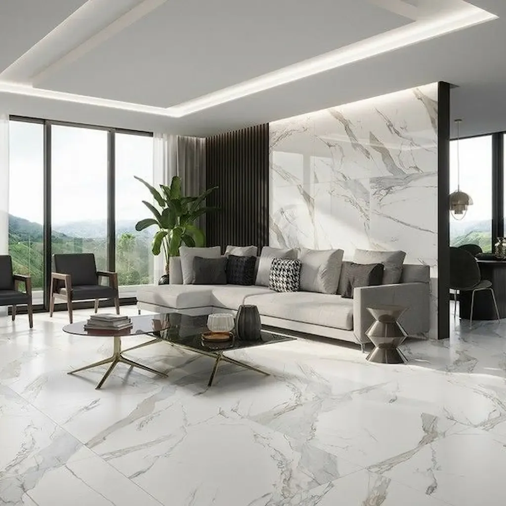 gạch ốp lát vân đá trắng