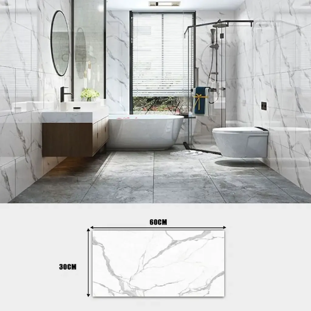 Gạch ốp tường vân đá phòng tắm