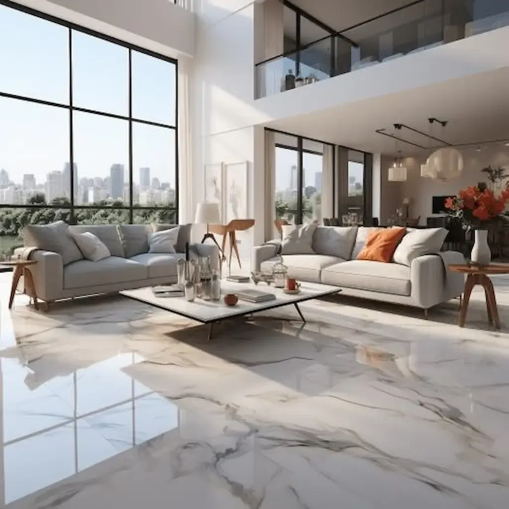 gạch bóng kiếng vân đá Calacatta