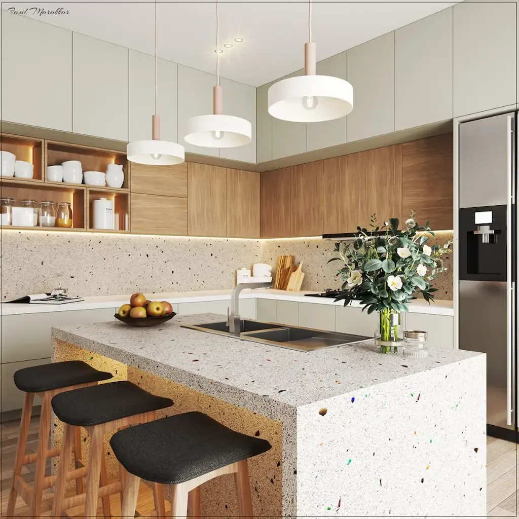 Gạch Terrazzo ốp lát bếp
