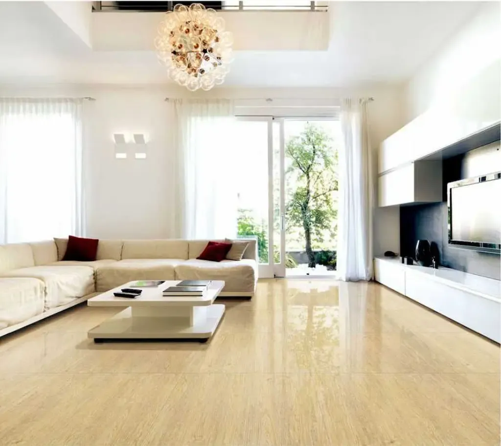 Gạch vân gỗ ốp lát phòng khách