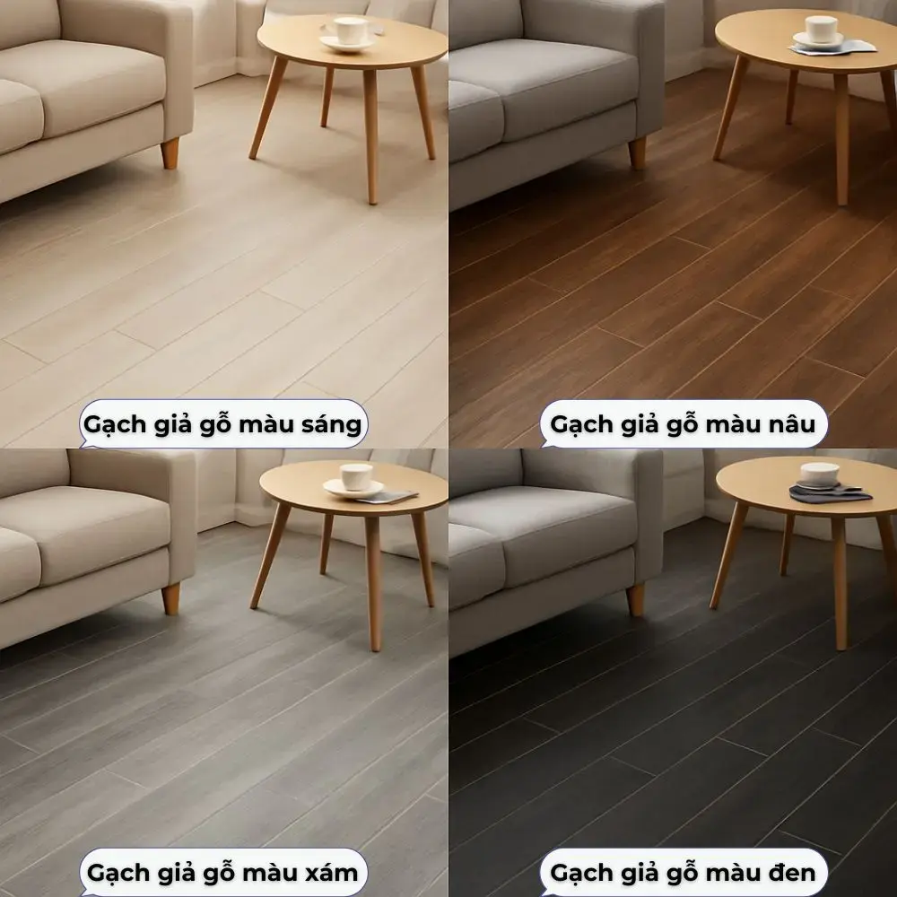 Các màu sắc gạch giả gỗ
