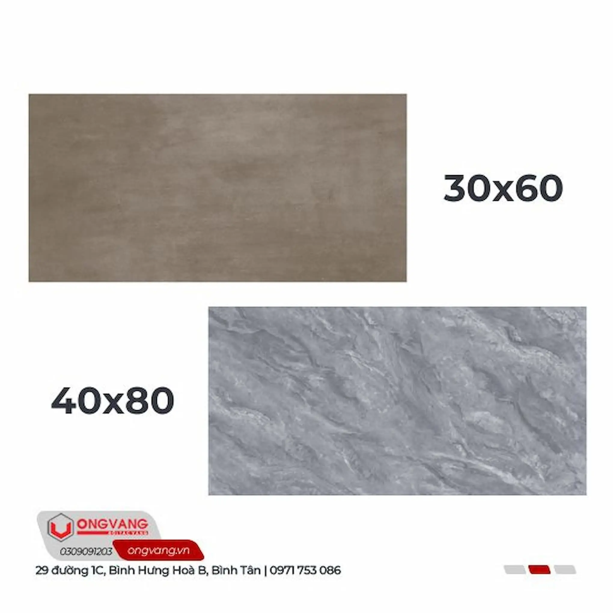 Gạch ốp tường Prime kích thước 30x60 và 40x80