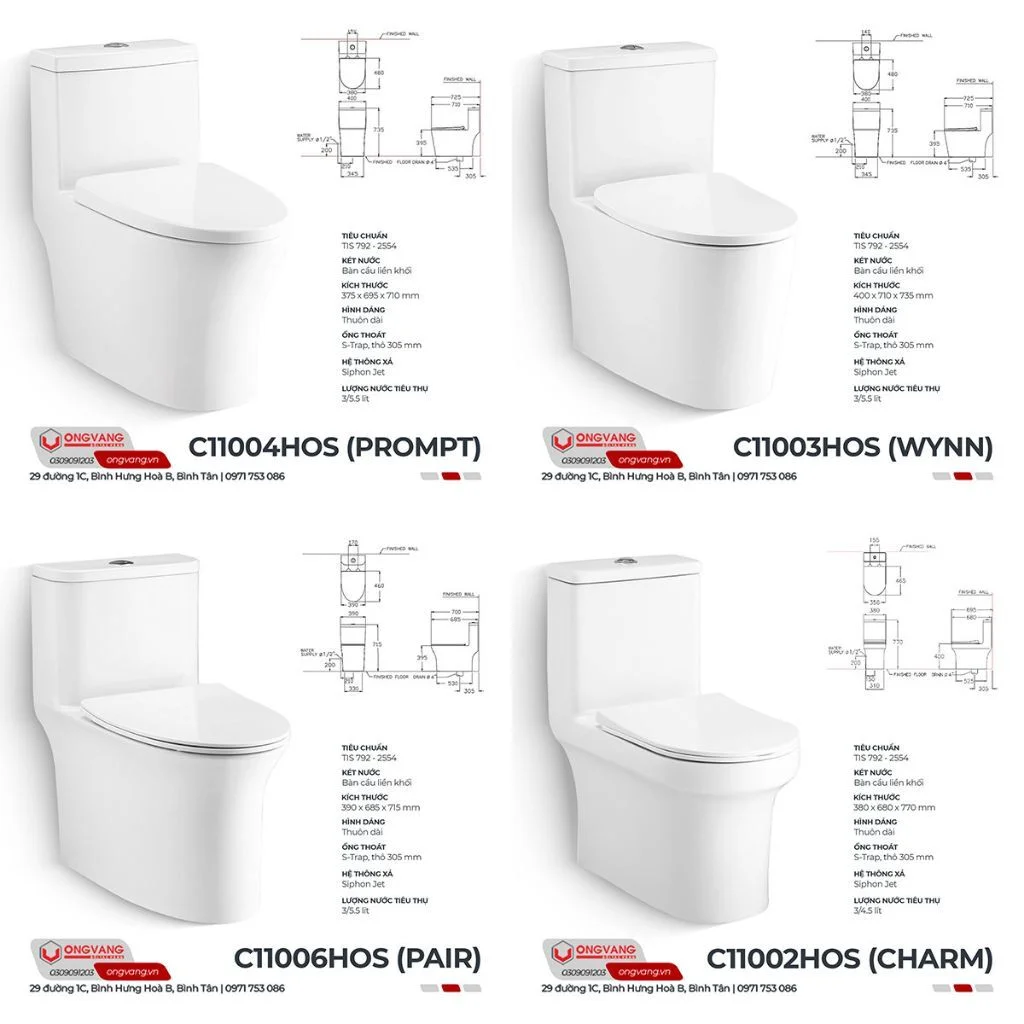 4 mẫu bồn cầu Cotto