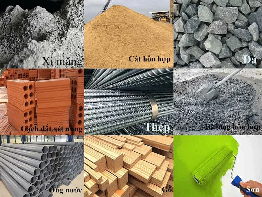 Các loại vật liệu xây dựng